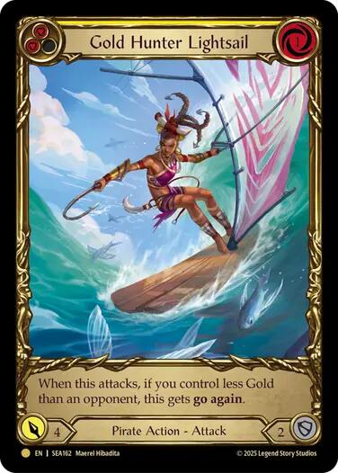 Gold Hunter Lightsail (Treasure) [SEA162] (High Seas)  Cold Foil
