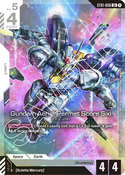 Gundam Aerial (Permet Score Six) (006) [Starter Deck 01: Heroic Beginnings]