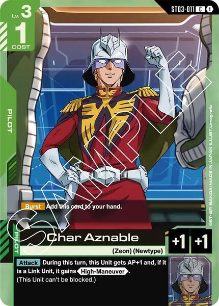 Char Aznable (011) [Starter Deck 03: Zeon's Rush]