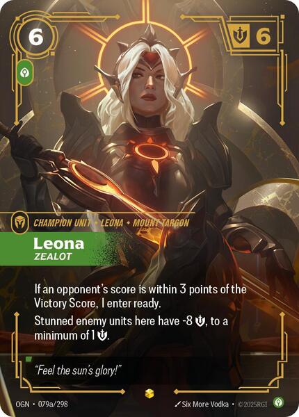 Leona - Zealot (Alternate Art) (079a/298) [Origins]