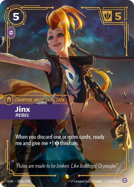 Jinx - Rebel (Alternate Art) (202a/298) [Origins]