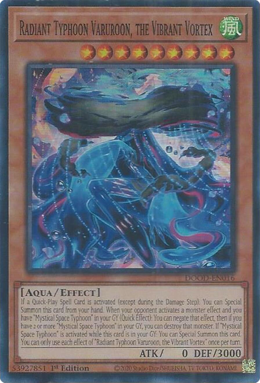 Radiant Typhoon Varuroon, the Vibrant Vortex [DOOD-EN016] Super Rare