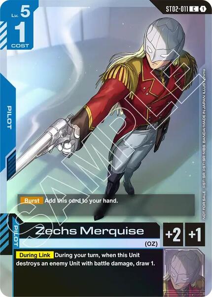 Zechs Merquise (Championship Participation Pack 01) (011) [Gundam Promotional Cards]