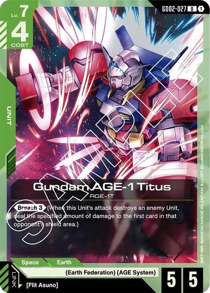 Gundam AGE-1 Titus (GD02-027) (027) [Dual Impact]
