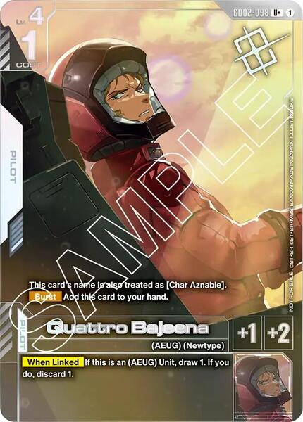 Quattro Bajeena (Store Tournament Winner Pack 02) (098) [Gundam Promotional Cards]