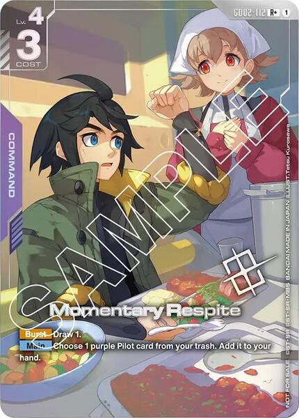 Momentary Respite (Store Tournament Winner Pack 02) (112) [Gundam Promotional Cards]