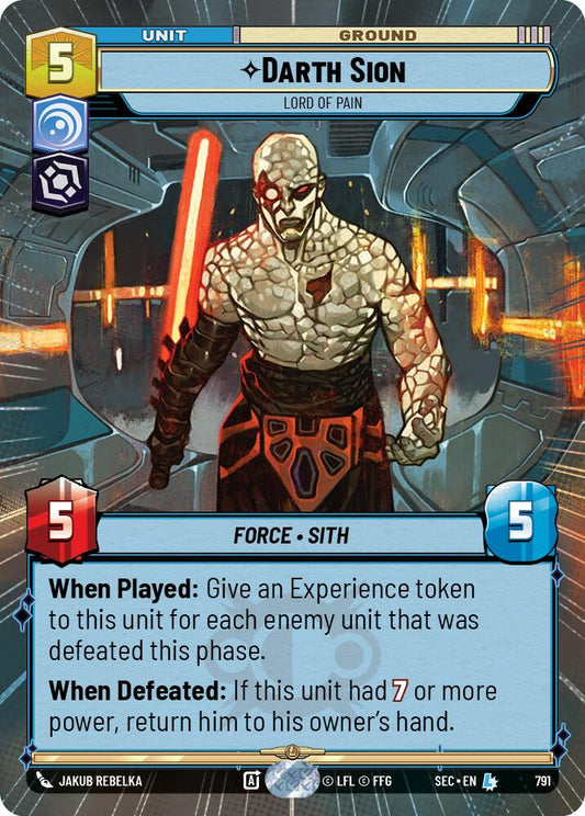 Darth Sion - Lord of Pain (Hyperspace Foil) (791) (791) [Secrets of Power]