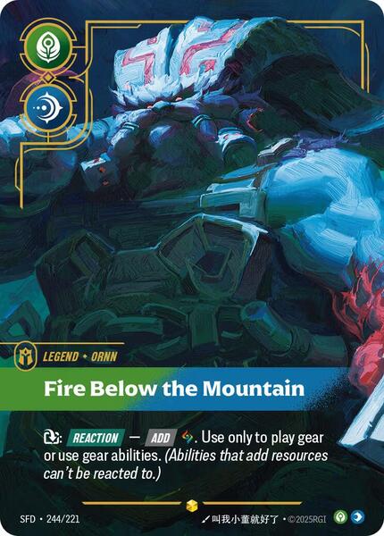 Ornn - Fire Below the Mountain (Overnumbered) (244/221) [Spiritforged]