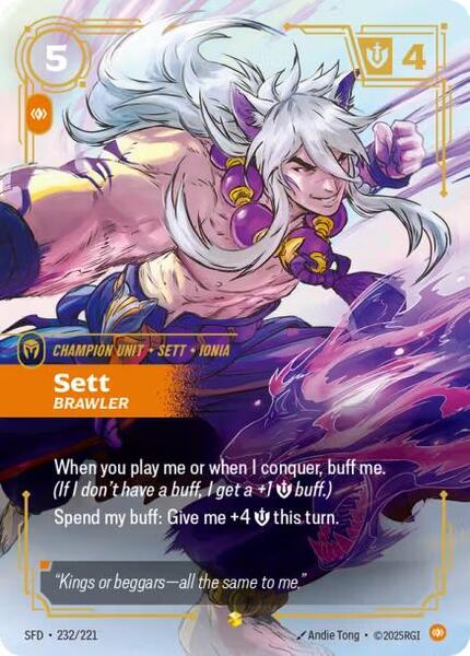 Sett - Brawler (Overnumbered) (232/221) [Spiritforged]