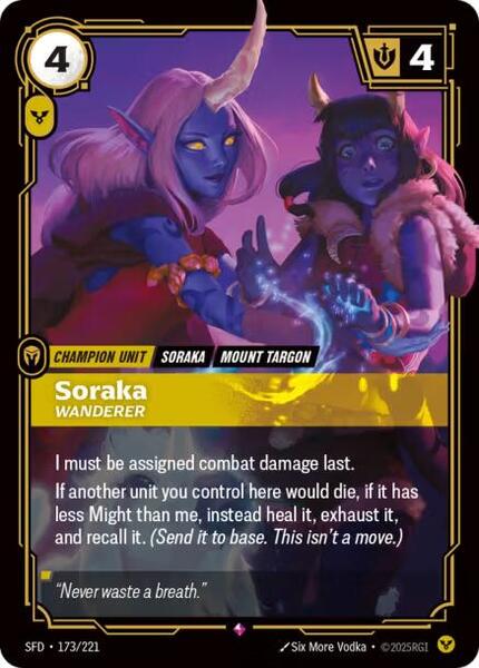 Soraka - Wanderer (173/221) [Spiritforged]