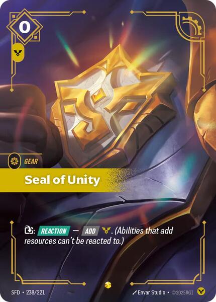 Seal of Unity (Overnumbered) (238/221) [Spiritforged]