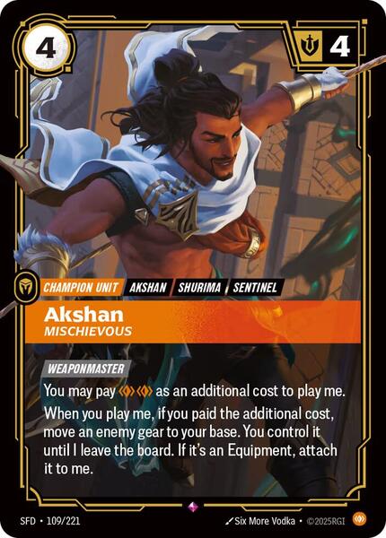 Akshan - Mischievous (109/221) [Spiritforged]