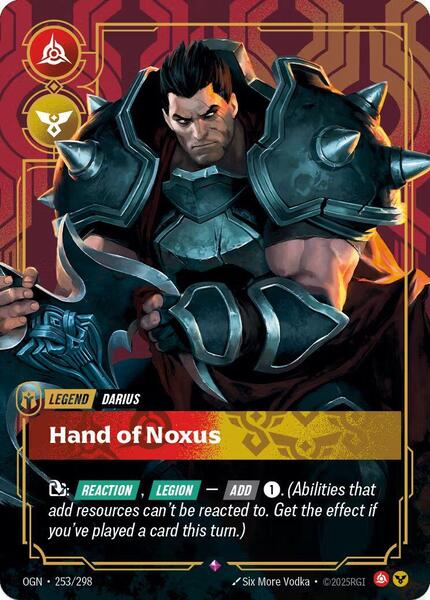 Darius - Hand of Noxus (Metal) (253/298) [Riftbound Organized Play Promotional Cards]