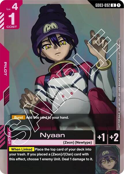 Nyaan (Store Tournament Participant Pack 03) (092) [Gundam Promotional Cards]