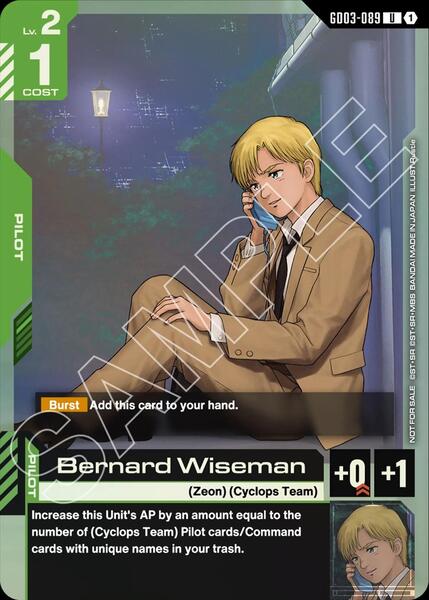 Bernard Wiseman (GD03 Release Event) (089) [Gundam Promotional Cards]