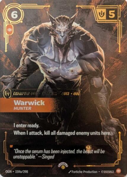 Warwick - Hunter (159a/298) [Riftbound Promotional Cards]