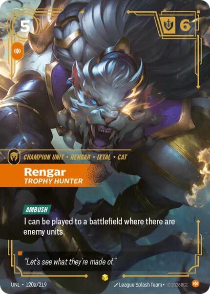 Rengar - Trophy Hunter (Alternate Art) (120a/219) [Unleashed]