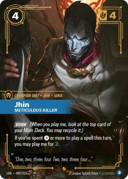 Jhin - Meticulous Killer (089/219) [Unleashed]