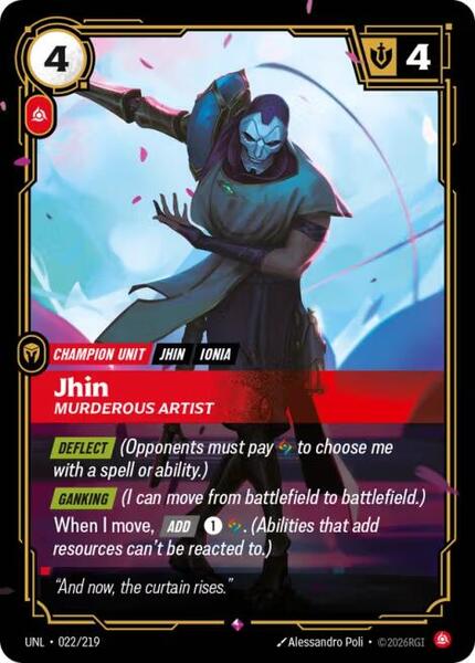 Jhin - Murderous Artist (022/219) [Unleashed]