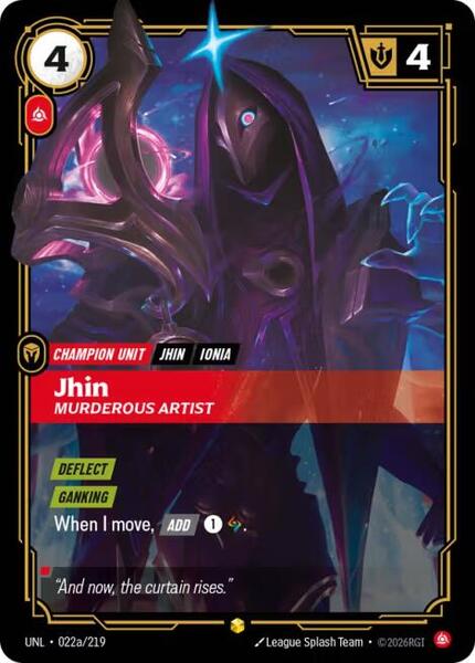 Jhin - Murderous Artist (Alternate Art) (022a/219) [Unleashed]