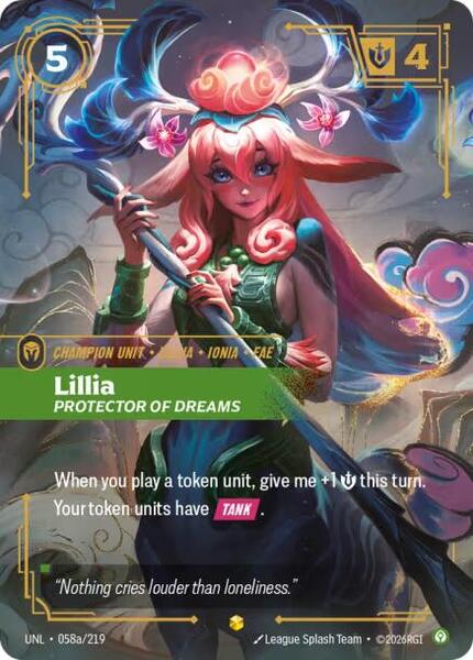 Lillia - Protector of Dreams (Alternate Art) (058a/219) [Unleashed]