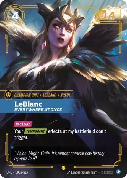 LeBlanc - Everywhere At Once (Alternate Art) (090a/219) [Unleashed]