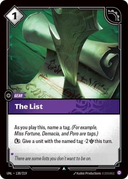 The List (138/219) [Unleashed]