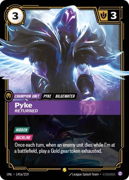 Pyke - Returned (Alternate Art) (145a/219) [Unleashed]