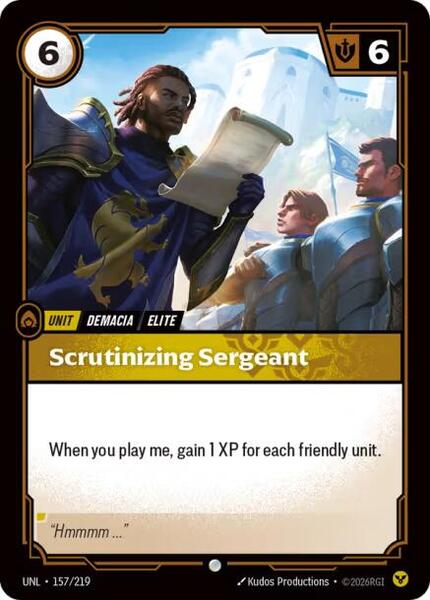 Scrutinizing Sergeant (157/219) [Unleashed]