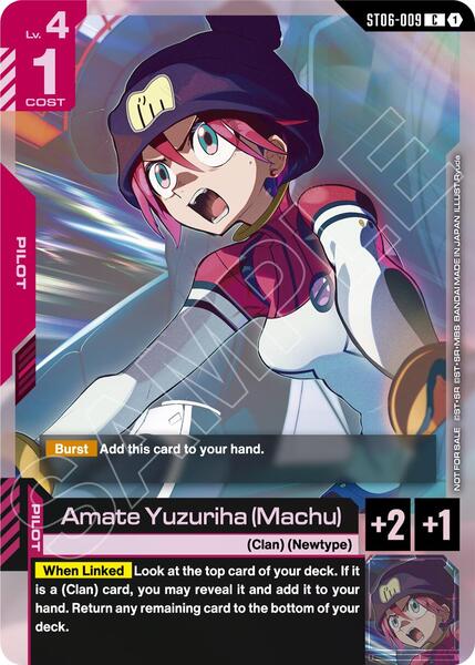 Amate Yuzuriha (Machu) (World Championship Regionals 26-27 Season 1) (009) [Gundam Promotional Cards]