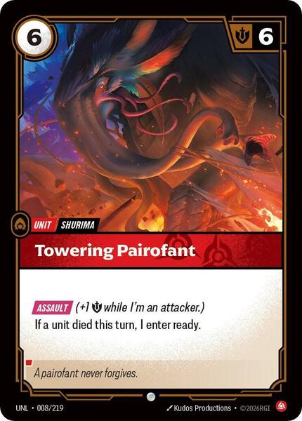 Towering Pairofant (008/219) [Unleashed]