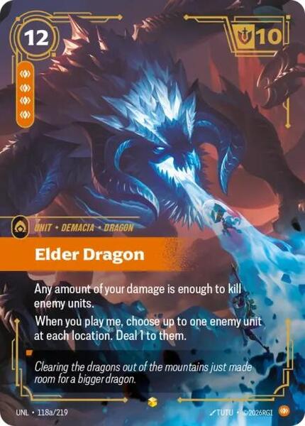Elder Dragon (Alternate Art) (118a/219) [Unleashed]