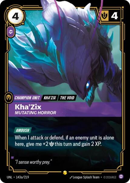 Kha'Zix - Mutating Horror (Alternate Art) (143a/219) [Unleashed]