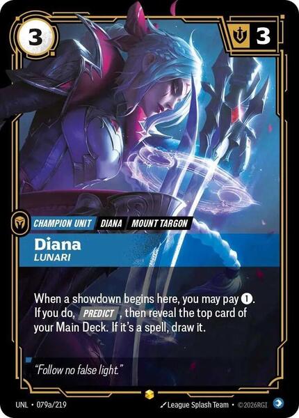 Diana - Lunari (Alternate Art) (079a/219) [Unleashed]