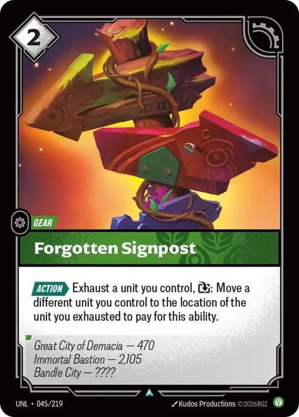 Forgotten Signpost (045/219) [Unleashed]