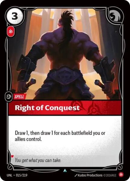 Right of Conquest (015/219) [Unleashed]