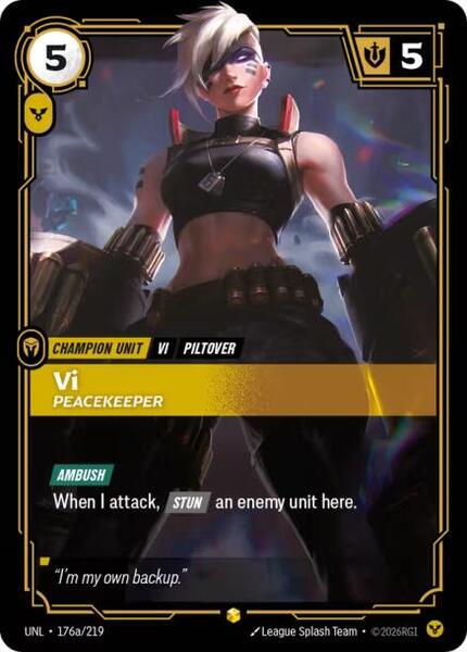 Vi - Peacekeeper (Alternate Art) (176a/219) [Unleashed]