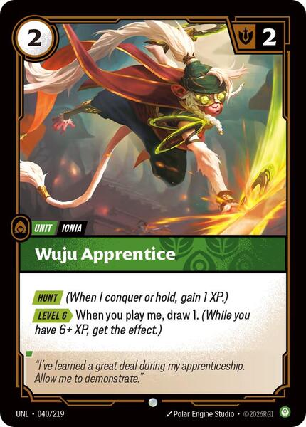 Wuju Apprentice (040/219) [Unleashed]