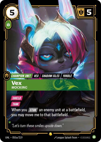 Vex - Mocking (Alternate Art) (055a/219) [Unleashed]
