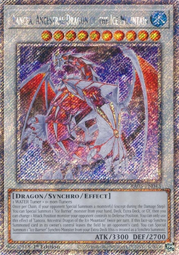 Lancea, Ancestral Dragon of the Ice Mountain (Platinum Secret Rare) [RA05-EN045] Platinum Secret Rare