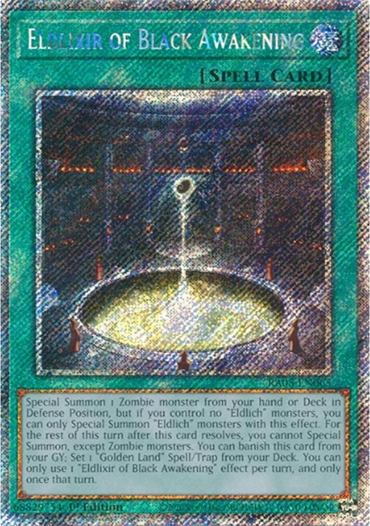 Eldlixir of Black Awakening (Platinum Secret Rare) [RA05-EN065] Platinum Secret Rare