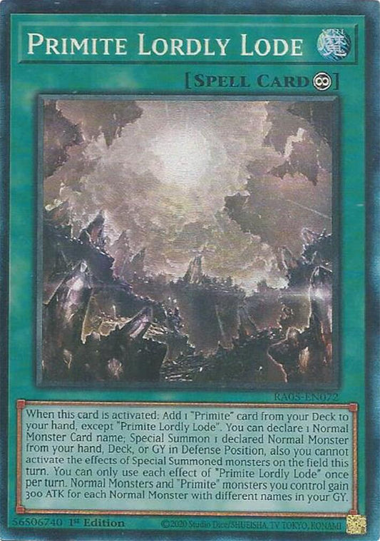 Primite Lordly Lode (Collector's Rare) [RA05-EN072] Collector's Rare