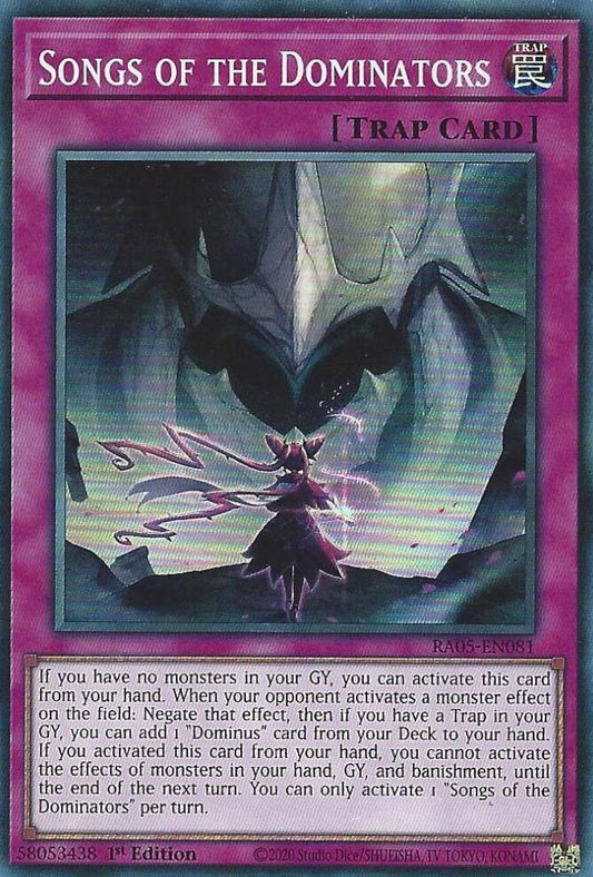 Songs of the Dominators [RA05-EN081] Super Rare