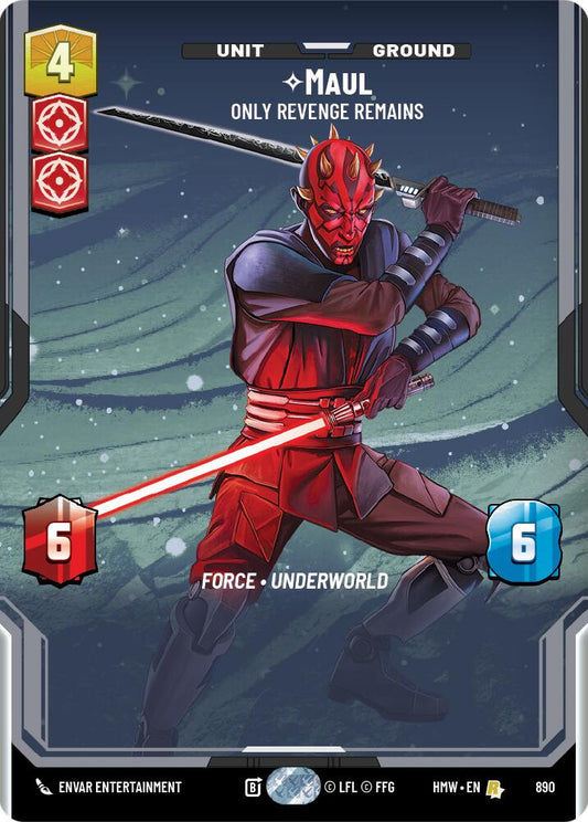 Maul - Only Revenge Remains (890) (Prestige Foil) (890) [Homeworlds]