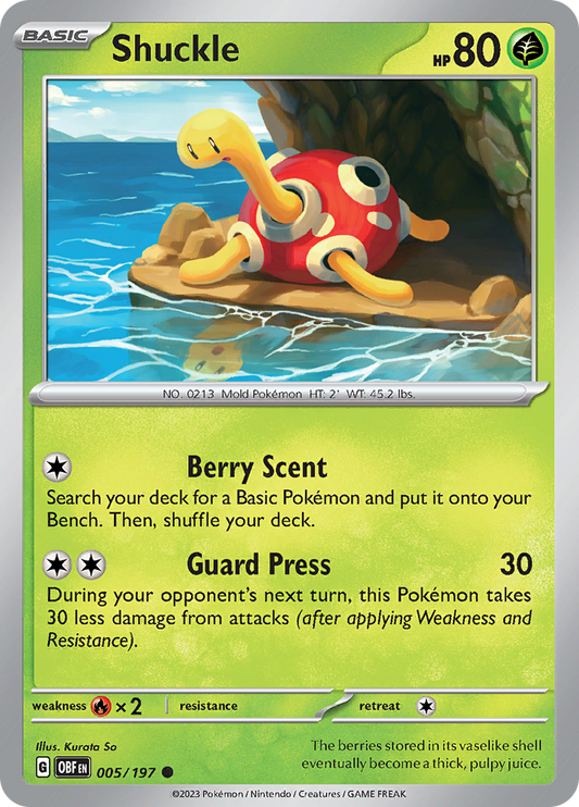 Shuckle (005/197) [Scarlet & Violet: Obsidian Flames]