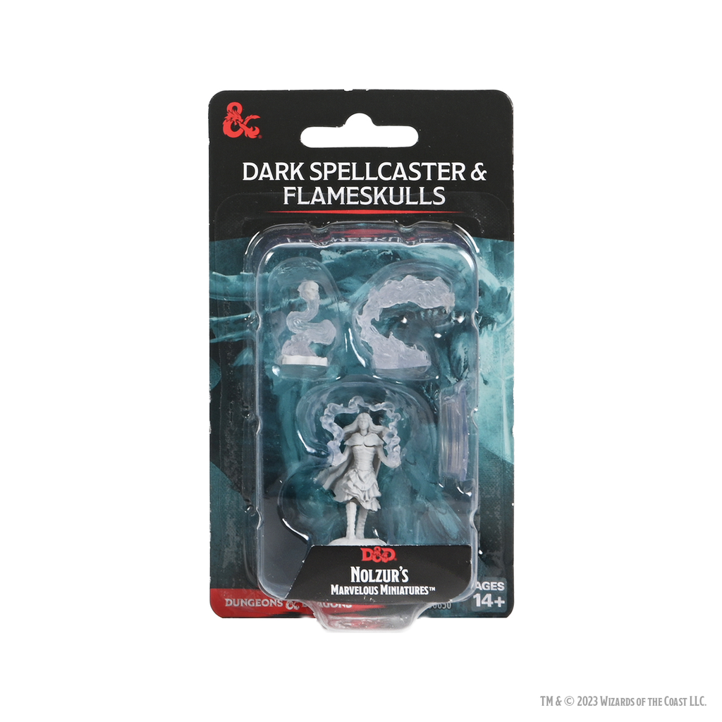 D&D Unpainted - Dark Spellcaster & Flameskulls