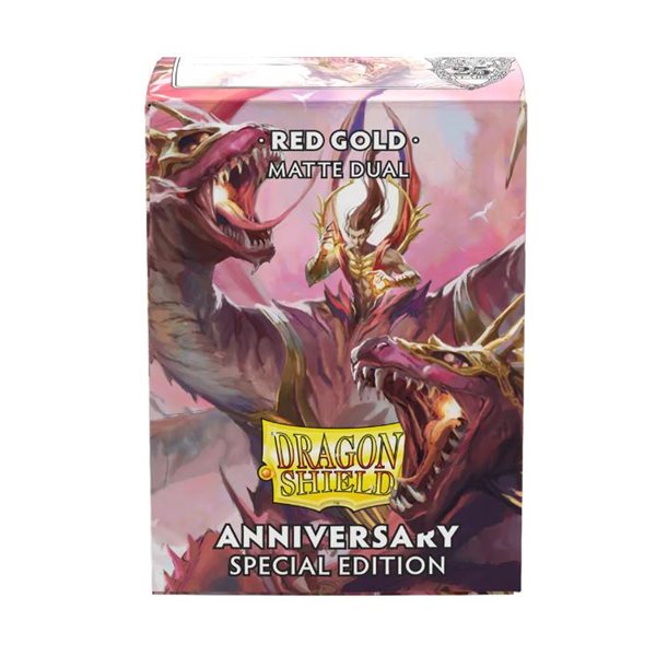 Dragon Shield Dual Matte Sleeves Pomegranate & Gold 100CT