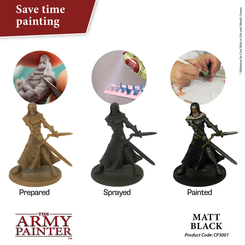 Army Painter Sprays - Colour Primer: Matt Black