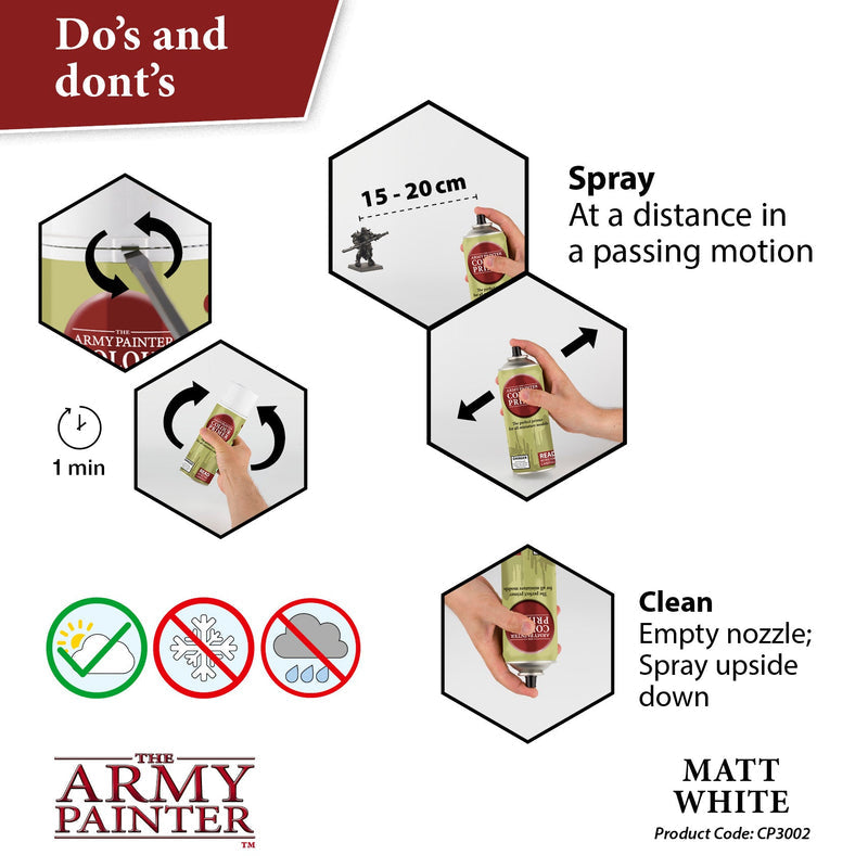 Army Painter Sprays - Colour Primer: Matt White