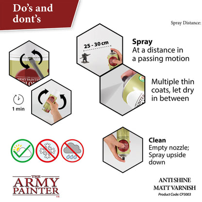 Army Painter Sprays - Colour Primer: Aegis Suit Satin Varnish